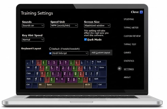 New Dark Mode And Custom Keyboard Layout Screenshot