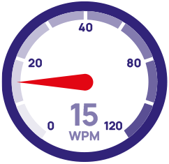 Starting speed: 15 WPM