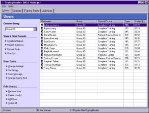 User Manager TypingMeter