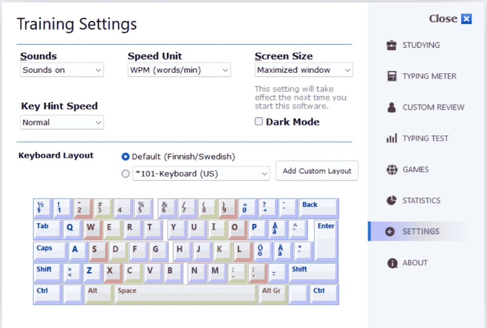 Universal Course Layout Support