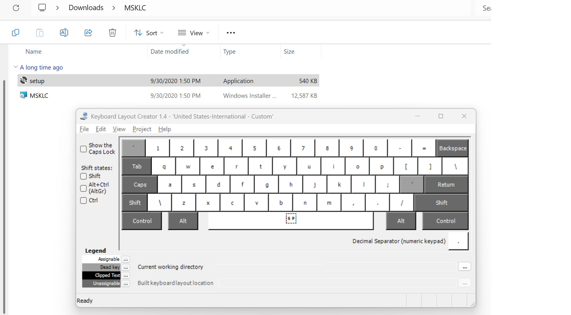 Microsoft KLC Editor Interface