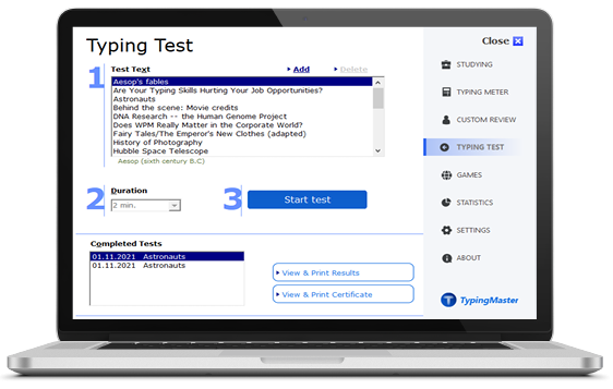 Professional Typing Tests Typing Test